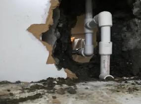 新区厨房下水管道漏水检测